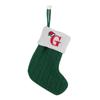 1 Stück Monogramm Gestrickte Socken Grün A-Z Buchstabe Hängende Weihnachtsstrümpfe Kamin Weihnachtsbaum Hängend Party Dekoration