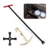 2/3Pc 16"/17" Water Meter Key Kit Utilities Key and Steel T Handle Sillcock Water Meter Wrench Cabinet Water Valve Shut Off Tool