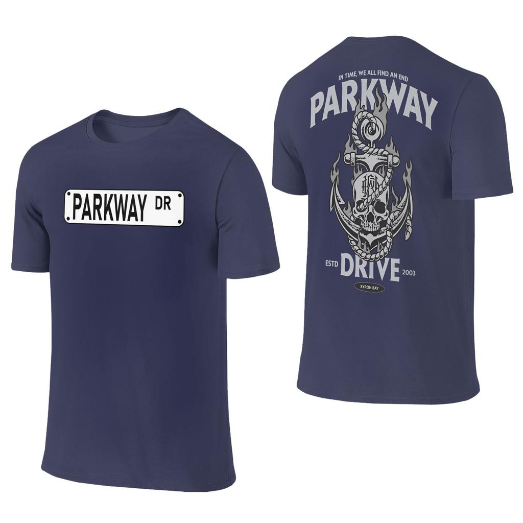 Parkway Drive Band T-Shirt Harajuku T-Shirts Kurzarm Y2K Lustige Oberteile Strand-T-Shirt Baumwolle Rundhals Kleidung Oberteile Locker Sommer