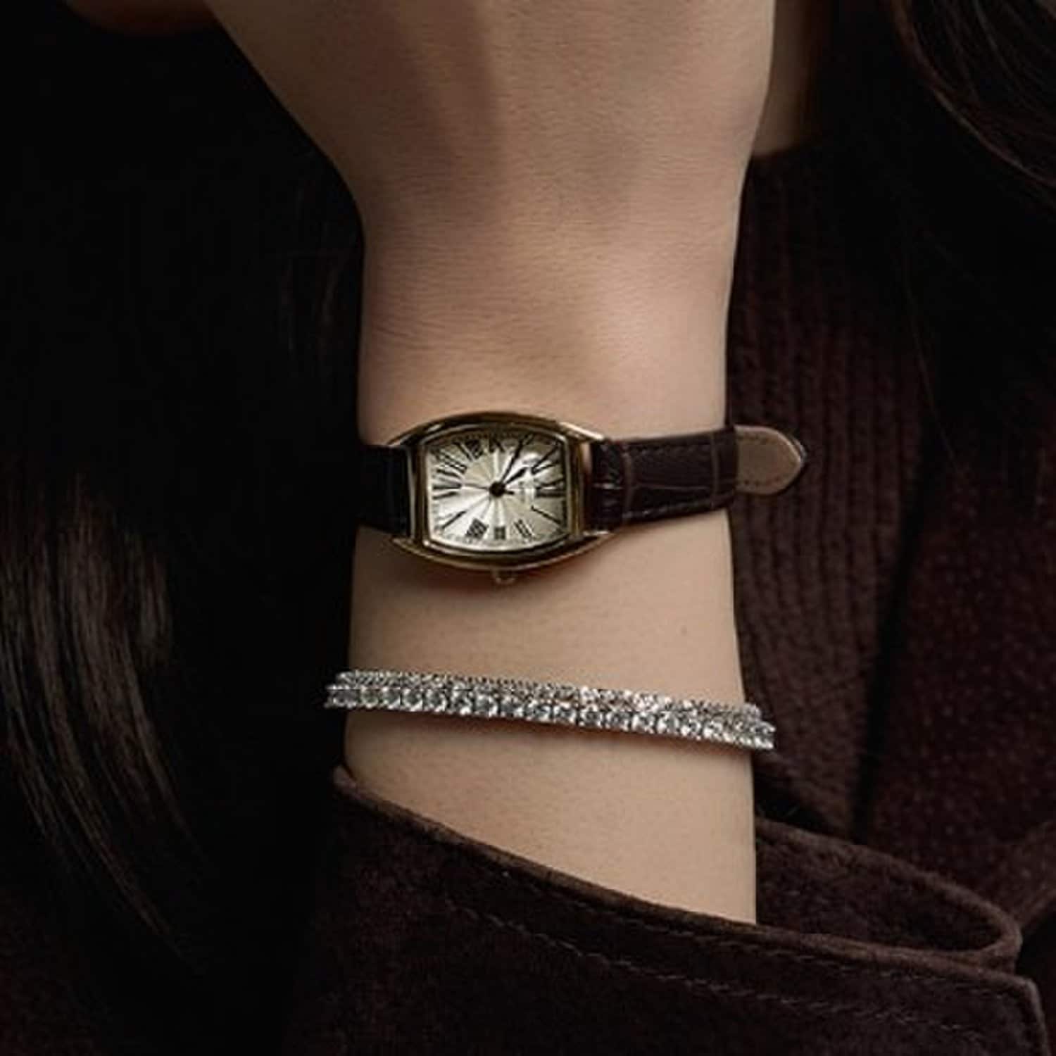 [LLOYD] Tonneau Vintage Brown Women s Watch LL2G25T03XGR