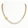 Shangxin Titanium Steel Cuban Chain Splicing Zircon Tennis Chain Light Luxury Personality Men's and Women's Collarbone Necklace