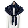 Korean Versatile Polka Dot Triangle Scarf Women's Spring Fashion Temperament Decorative Scarf Burgundy Multi-functional Headscarf Silk Scarf