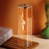 No-brand Product Square Glass Hanging Incense Holder 20 Cm Tall Ash Catching Vertical Burner Modern Space Saving Decor for Home Yoga Studio