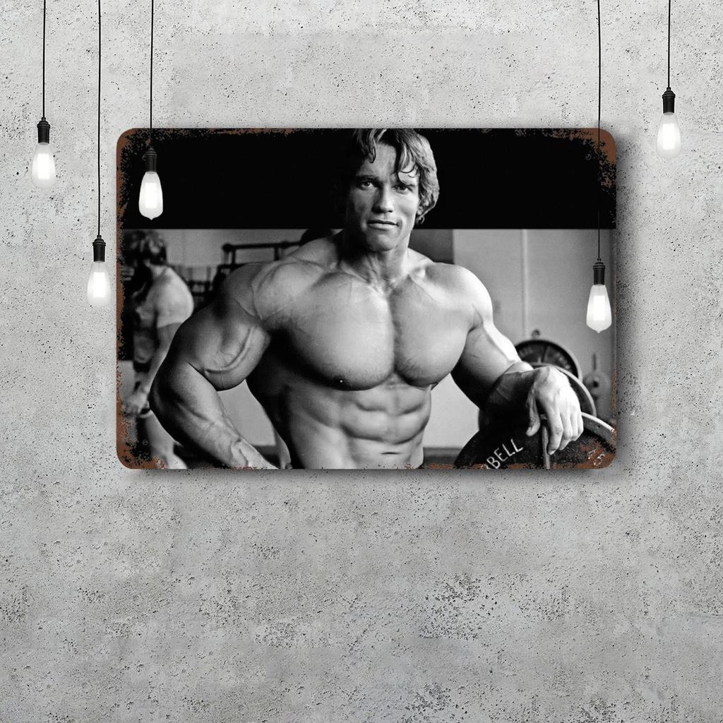 Bodybuilding Funny Bar Metal Sign Retro Plaque Vintage Sign Alcohol Drinker Pub Club Man Cave Kitchen Wall Decoration