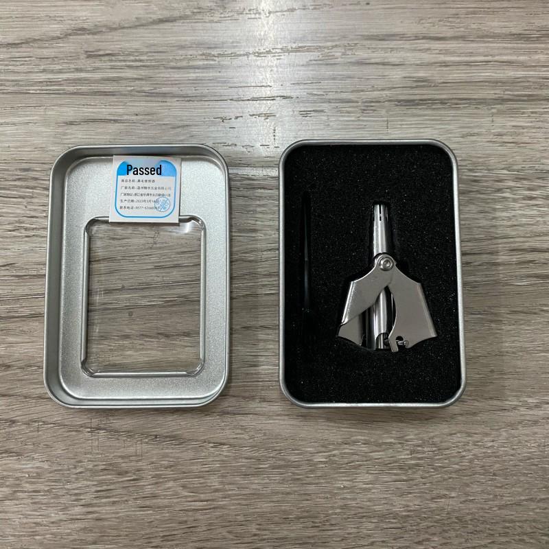 Affordable Stainless Steel Manual Nose Hair Trimmer - Washable Unisex Grooming Tool