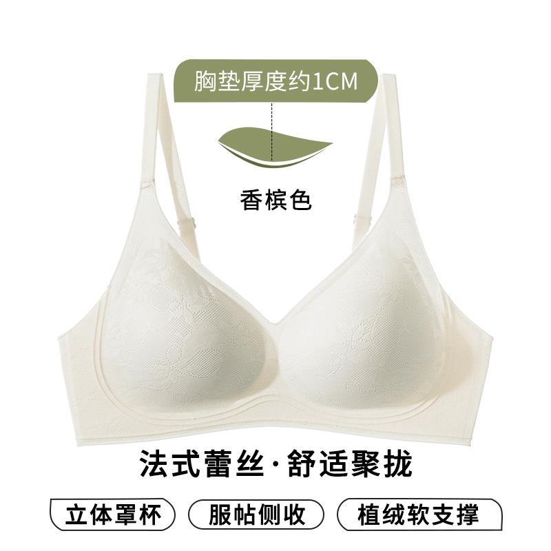 Underwear Women's Small Breasts Gather and Close Secondary Breasts, Anti-sagging and Seamless Soft Support Lace Sexy New Bra Cover