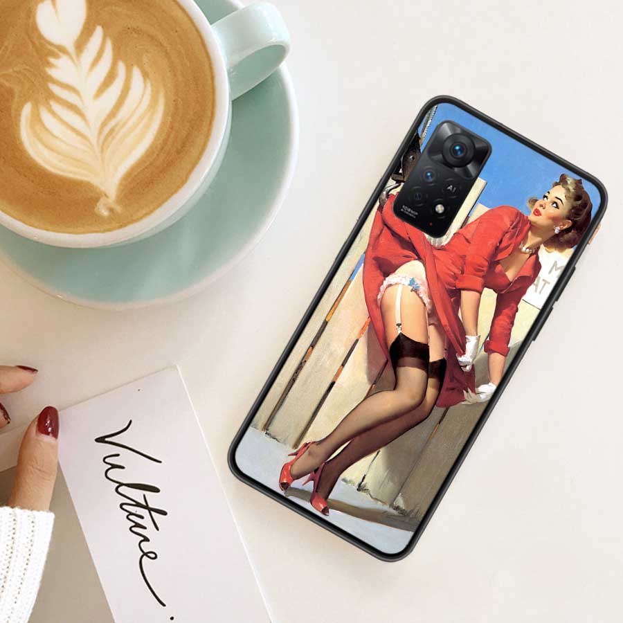 WW2 Sexy Pin Up Girl Vintege Phone Case For Xiaomi Redmi Note 12 Plus 12S 11 11T Pro 5G 11E 11S 4G 10 10S 9 9S 9T 8 8T 7 6 5 Cov