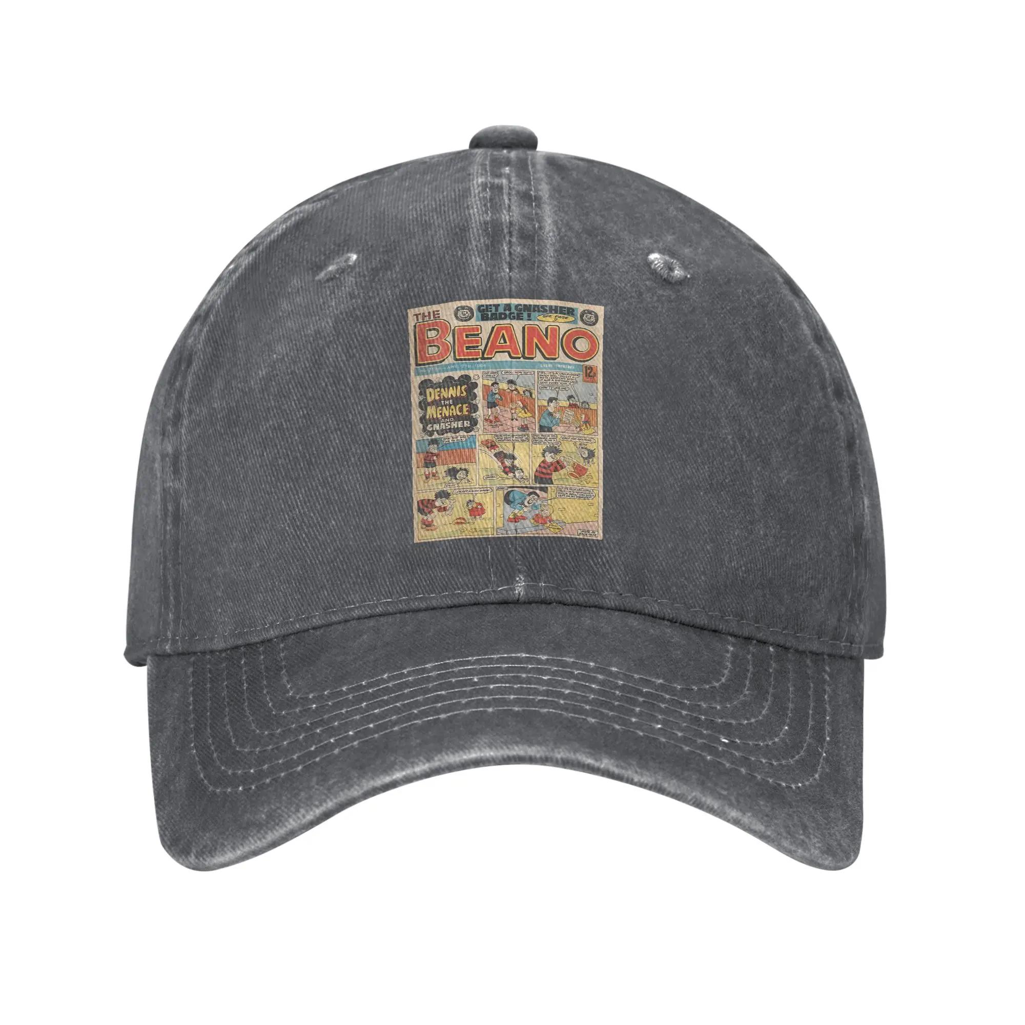 Beano Classic Dennis the Unisexace and Gnasher Denim Cap Casual Baseball Caps Adjustable Hat Summer Unisex Baseball Hats One Size