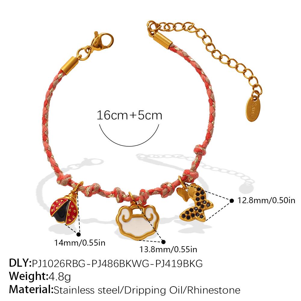European & American Cross-border Fashion Niche: DIY Flower Heart Pendant Bracelet & Necklace Set