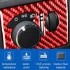 Red Carbon Fiber Headlight Switch Panel Cover Trim For Dodge Challenger 2008-14