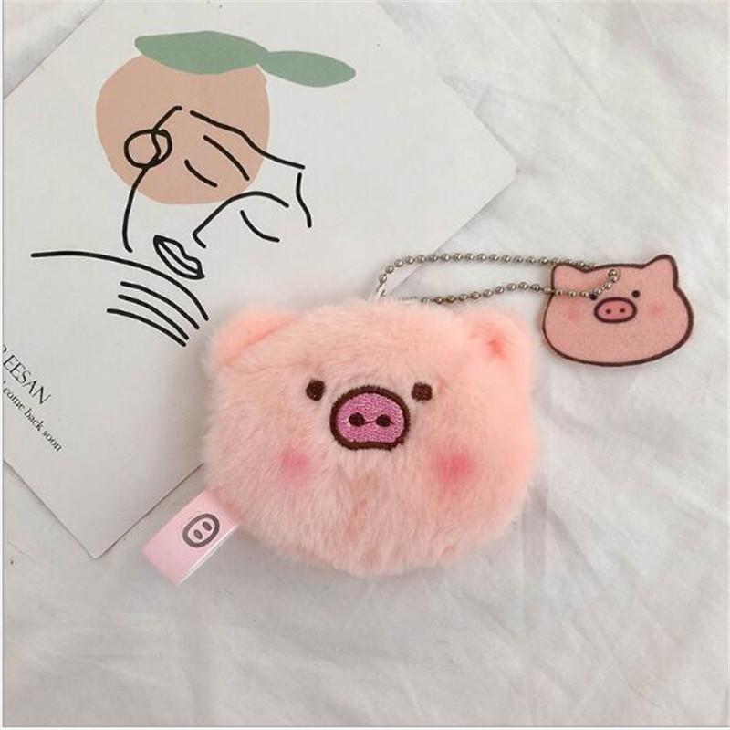 Mini Pig Head Ass Couple Pendant The Toys Plush Stuffed New Brooch PP Cotton Stuffed Valentine Gift Girl Like