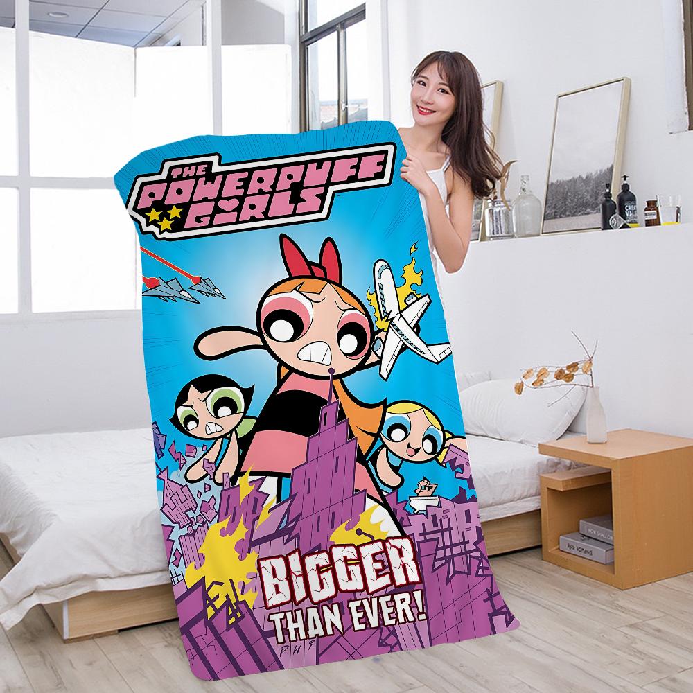 De Powerpuff Girls Cartoon Strandlaken Schattig Kawaii Kamer Decoratie Bad Meisjes Kinderen Handdoeken Voor Badkamer Douche Cotton 50x100cm