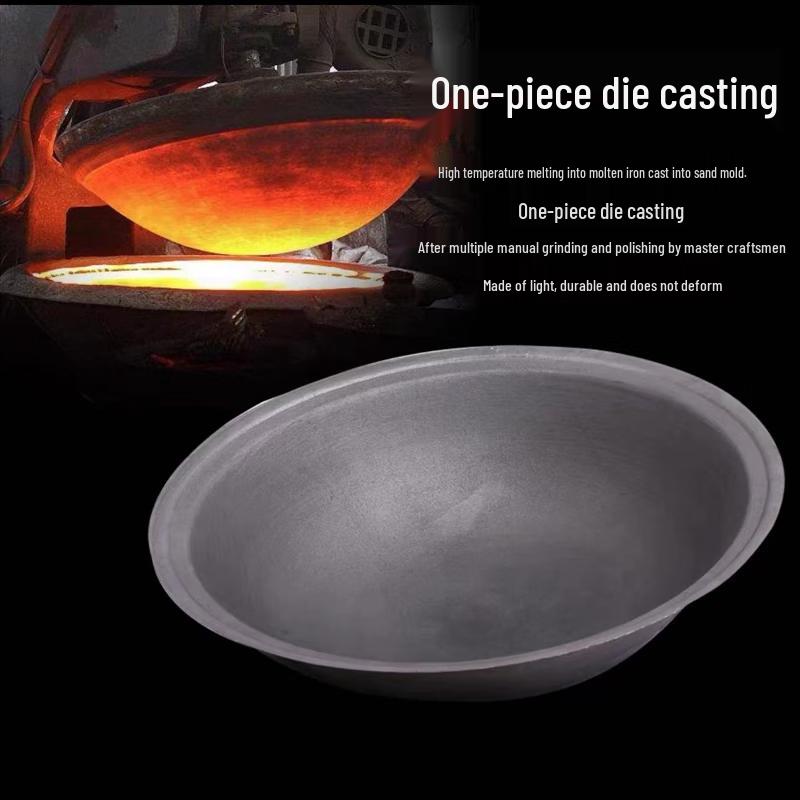 GOWKE Traditional Cast Iron Wok