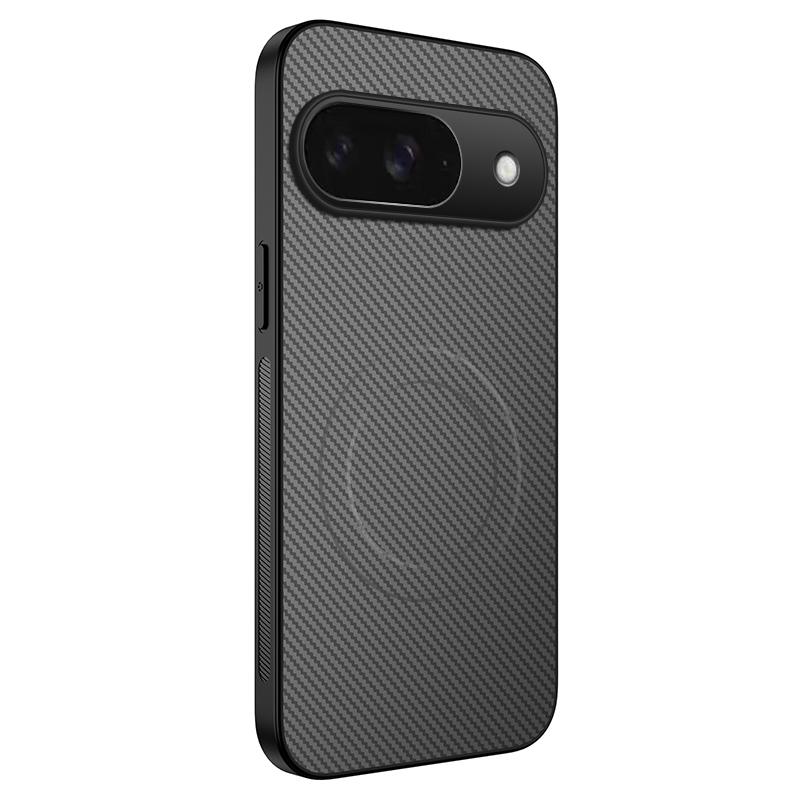 For Google Pixel 9 Luxury Wireless Magnetic Cover For Google Pixel 9 Pro XL Anti Fall Leather Carbon Fibre Acrylic Cases 9 Pro
