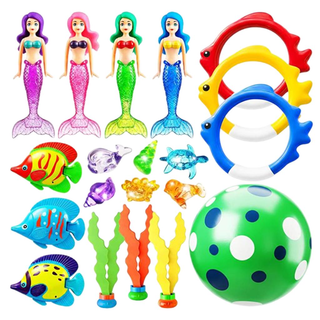 Treasure Chest Children's Swimming Pool Diving Treasure Hunting Water Play Toy Set