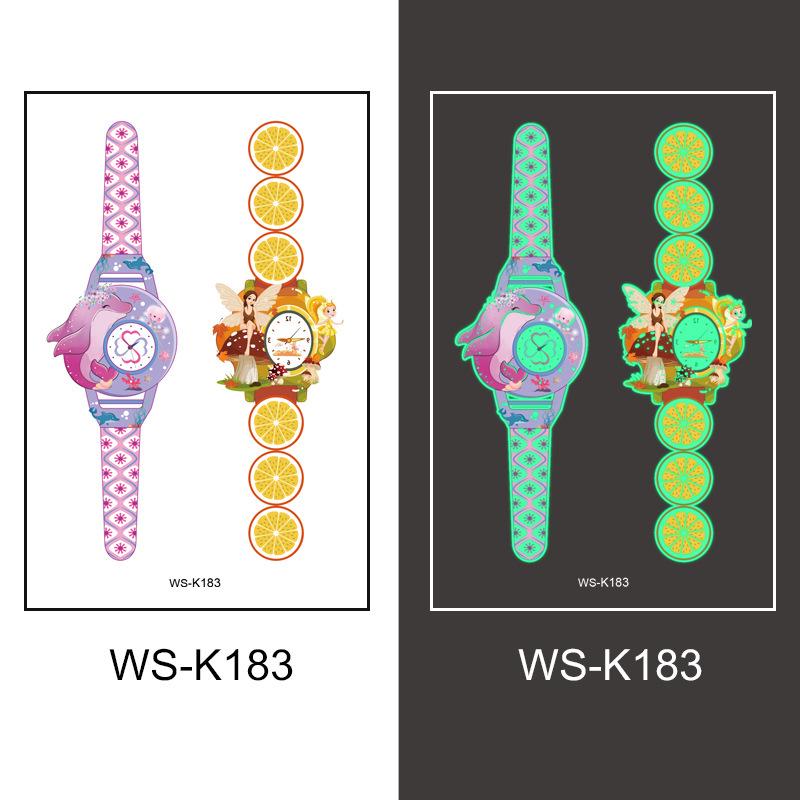 Luminous Waterproof Tattoo Stickers for Kids: Cross, Watch, Boys & Girls Designs