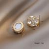 Japanese and Korean wind magnet earrings full of diamond earrings female, creative Internet celebrity without ear clips