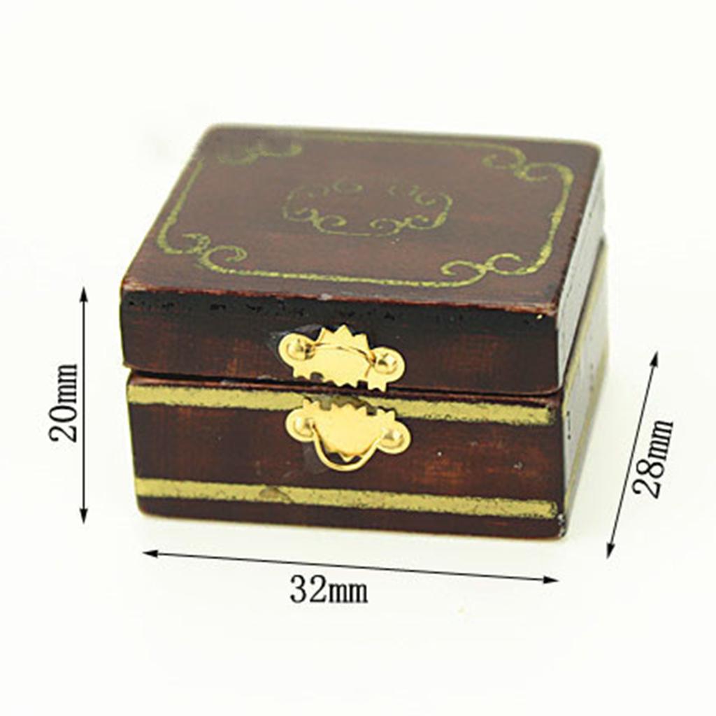 1/12 Scale Doll House Woooden Jewel Box Model Boys Gift