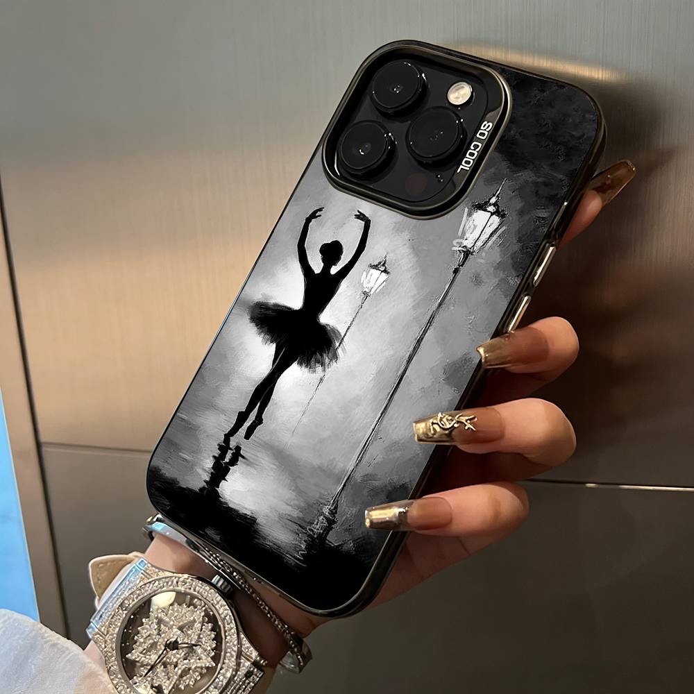 

B-Ballet Dance Phone Case For iPhone 17,16,15,14,13,12,11 Plus Pro Max Colored Silver Phone Case iPhone14Pro