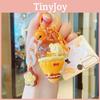 Colorful Theme Dog Miniature Ice Cream Cone Keychain Playful Keychain Idea Gift