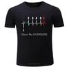 Motorcycle Heartbeat Gear Black Unisex Tshirt Biker Lover Summer T Shirt Unisex Black Cotton Tee Tshirt Harajuku Streetwear