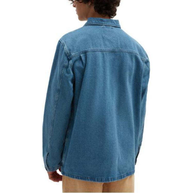 Vans Outdoor Casual Solid Color Lapel Single-Breasted Long Sleeve Jacket Men Jackets Blue VN0008FXCDX