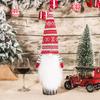 Festive Knitted Wool Santa Wine Bottle Cover with Long Beard - European & American Style Holiday Decor