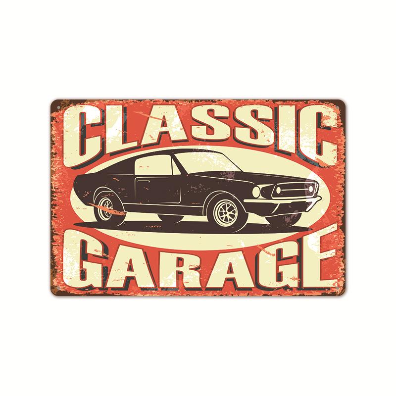 2024 American-Style Industrial Auto Repair Tin Sign - Frameless Decorative Wall Art
