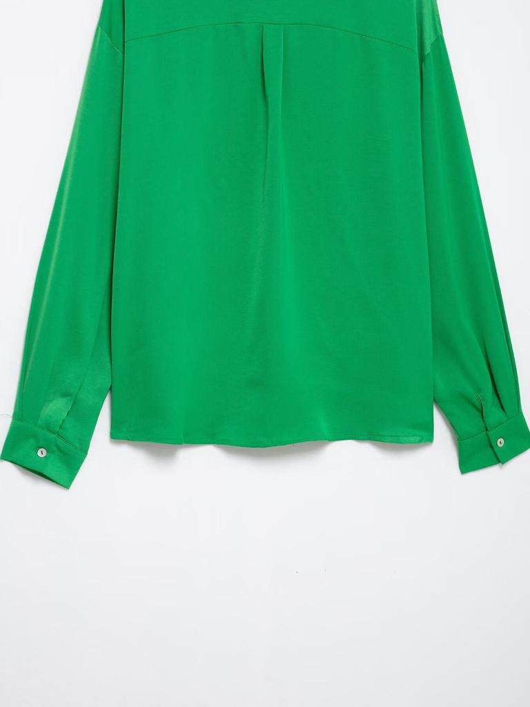 Spring 2025 Women's European & American Style Casual Drapey Shirt