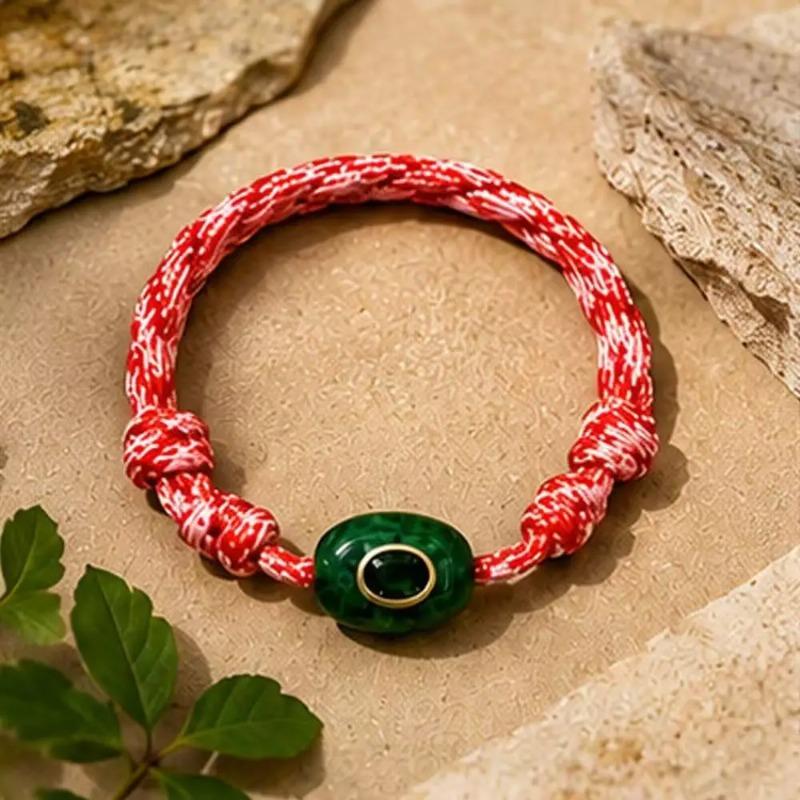 European and American Natural Stone Devil's Eye Colorful Braided Adjustable Bracelet Dopamine Series Trendy Lucky Charm 2026 New