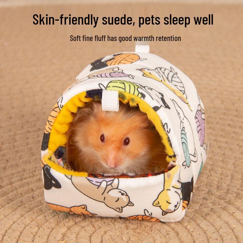 Breathable Cotton Sleeping Nest for Hamsters, Guinea Pigs, Parrots, and Birds - Cozy Hideout Supplies