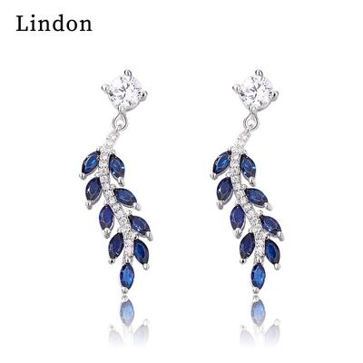 Brincos Lindon femininos de liga de cobre com zircônia brincos brincos - Presente para festa de casamento Brincos com Pingente