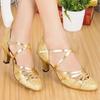 Elegant New Fashion Lady Latin Bling Sandals With Low Heel For Ballroom Dancing