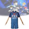 Blue Lock Cosplay Atletisch Korte Mouw Wedstrijdshirt Rin Itoshi Middelbare School Sportset Shido Ryusei Anime Outfit Voor Spel Rollenspel