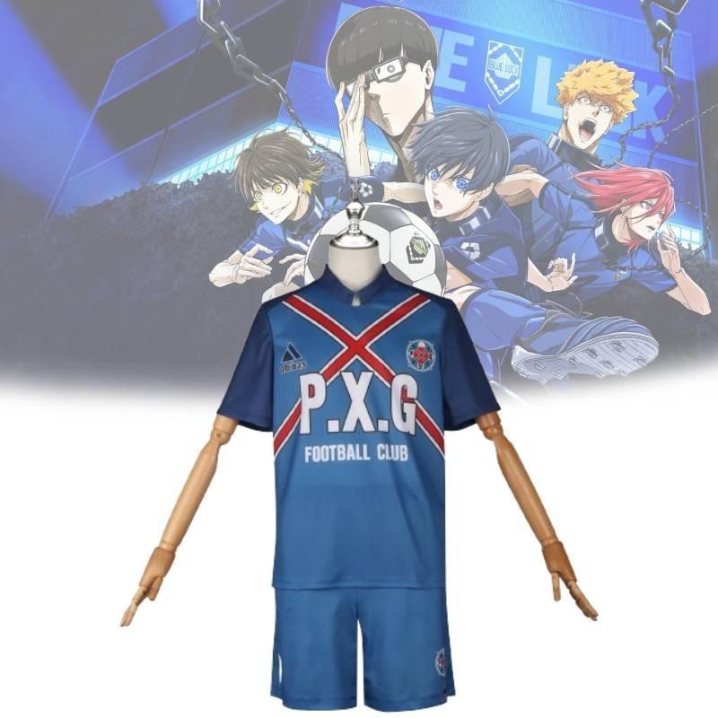 Blue Lock Cosplay Atletisch Korte Mouw Wedstrijdshirt Rin Itoshi Middelbare School Sportset Shido Ryusei Anime Outfit Voor Spel Rollenspel