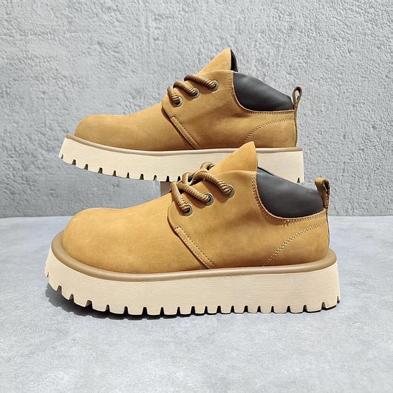 New Trendy Men Leather Shoe Premium Feel Quality Outdoor Casual Shoe Comfortable Breathable Shoes Thick Soled Soft Shoes for Man
