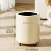 Garbage Can Waste, Paper Bucket, 12L with Wheels Creative Trash Recycling Bin for Bathroom