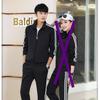 Red Sportswear 2 Piece Sets with Long Sleeved Top and Pants for Couples Running and Sports