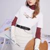 FILA Logo Print Loose Fit Round Neck Short Sleeve T-Shirt Women tops White F51W328102F-WT