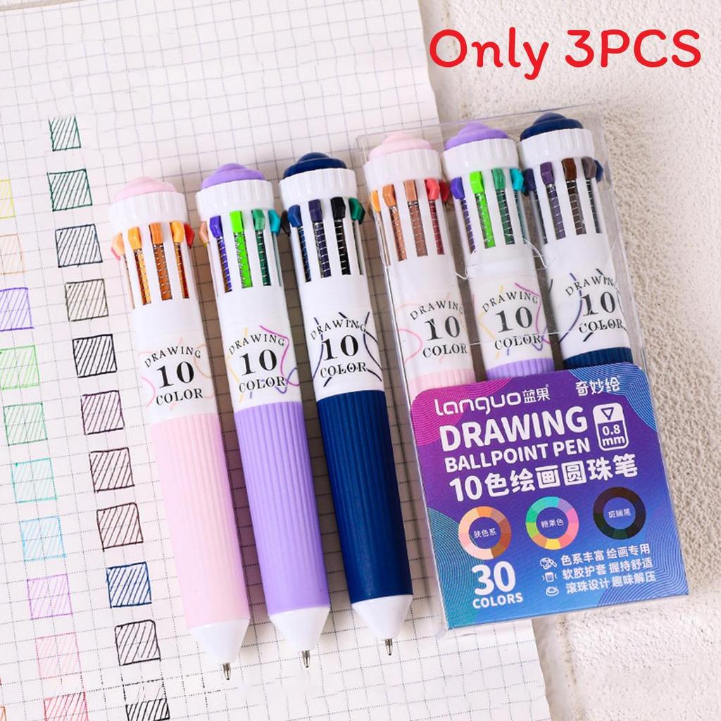 

Color Button Action Ballpoint Pen With Sketch And Illustration For Art Enthusiasts 30Colors