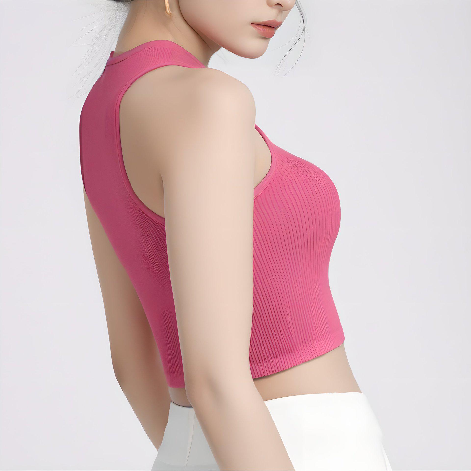 

Разноцветный спортивный бюстгальтер для йоги Jin an: Ощущение обнаженности, Не стесняющий движений крой для бега и фитнеса Large