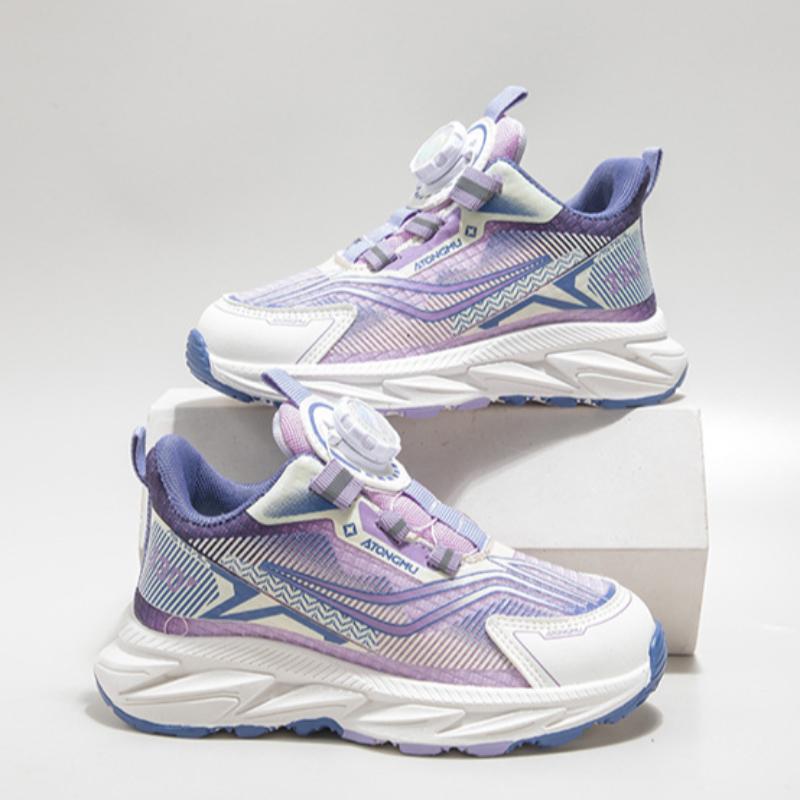Spring and Autumn Children's Sports Shoes Rotating Button Breathable Mesh Sports Shoes Dad Shoes Boys and Girls Children's Shoes