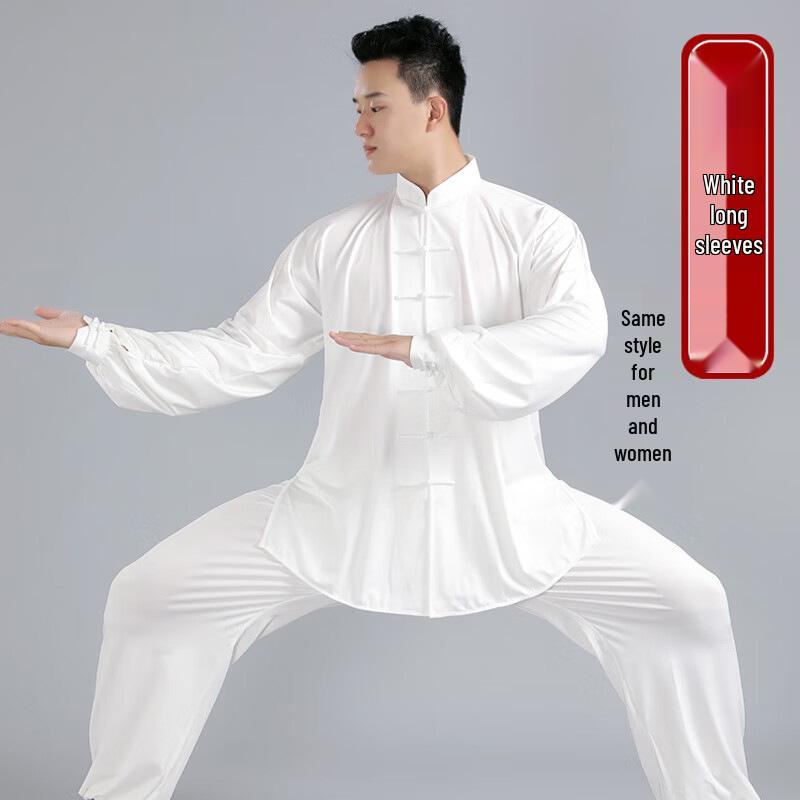 Unisex Tai Chi oblek z mléčného hedvábí - Jaro/Léto Ledové hedvábné tréninkové oblečení