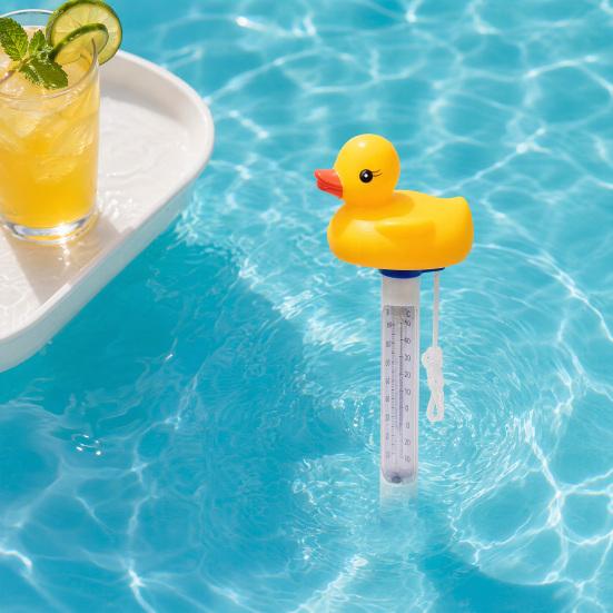 Yousheng Swimming Pool Floating Thermometer, Flamingo Turtle Duck Goldfish Shark Water Temperature Gauge, Easy Read Bathtub Hot Tub Temperature