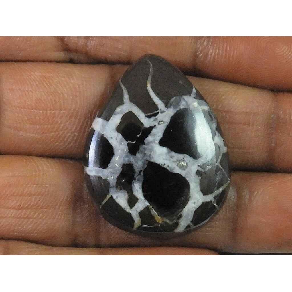 30Cts Natural Septarian Gronate Pear Crystal Cabochon Loose Gemstone 25X30MM SK-2320