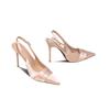 Damen Sommer Neue Mode Schick Spitz Zehen Stiletto Absatz Französisch Elegant Slingback Sandalen - Nude Bequem Hohe Absatzschuhe