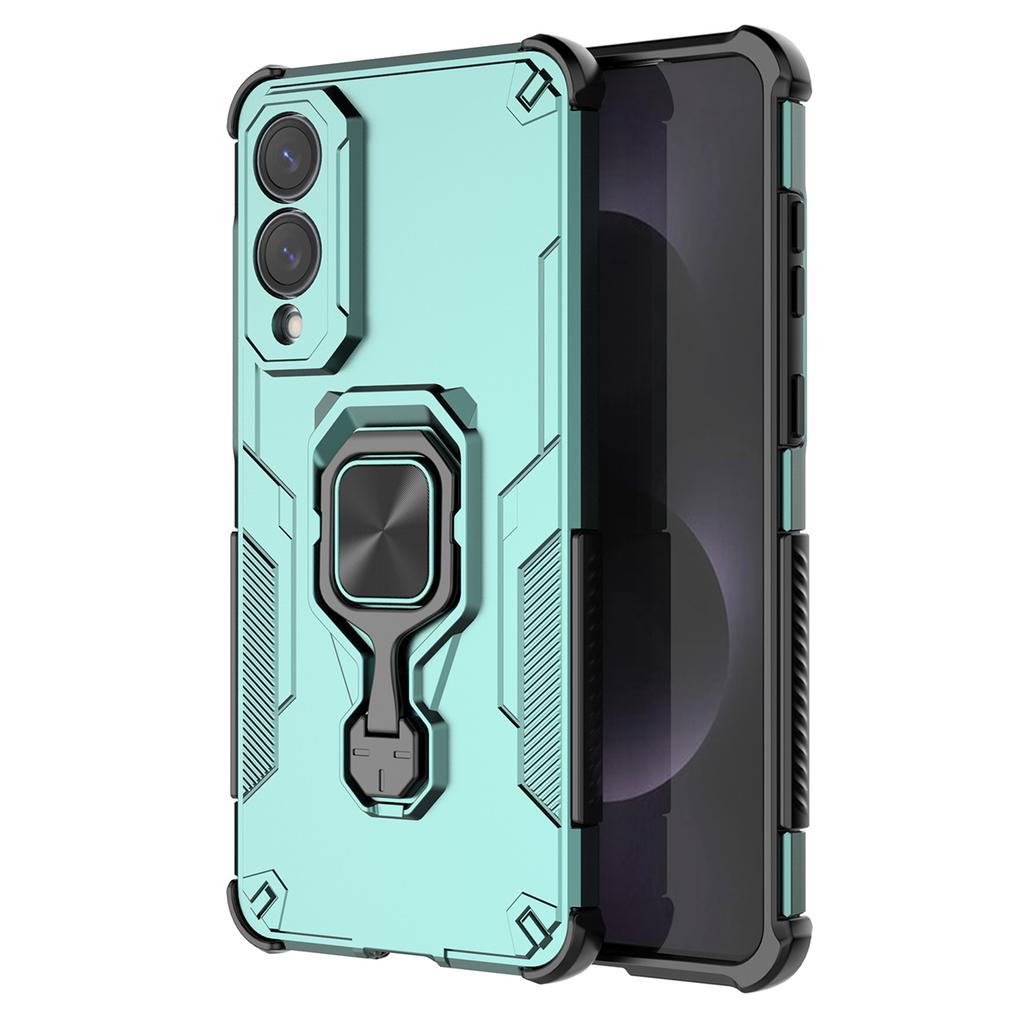 For Samsung Galaxy S25 Edge Case Rotatable Ring Kickstand PC+TPU Shockproof Phone Cover