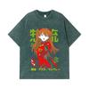 275 GSM Washed T-shirts 100% Cotton Evangelion V10 Asuka Print Unisex Heavy Cotton T Shirt