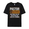 2026 New VintagePastor Warning Anything You Say Could Be Used in A Sermon Print Short Sleeve Streetwear Mens T Shirt Top
