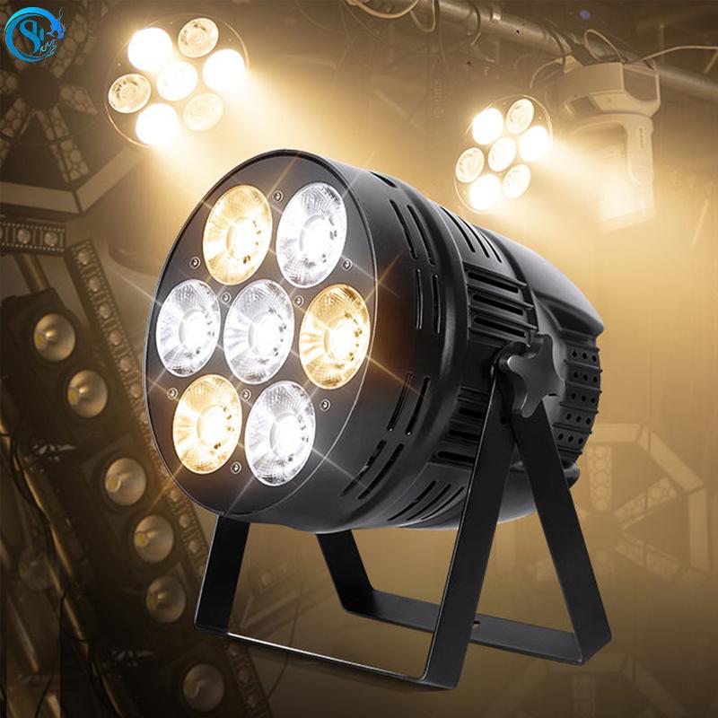 High Power 7*50W LED COB Dual Color Warm White Gloss Stage Audience Par Light DMX Control For Wedding Party Show